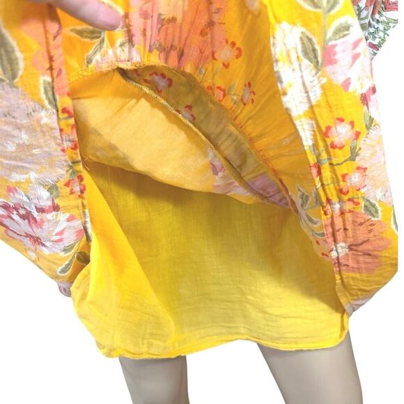 Roller Rabbit Mini Dress Shift Puff Sleeve Floral BOHO Hippie Cottagecore Small - Picture 12 of 16